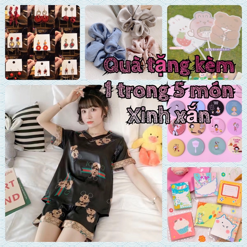 6️⃣ ❌ [Hình thật] [BIGSIZE 3XL-5XL] [BAO MÁT] Bộ mặc nhà phi lụa đùi