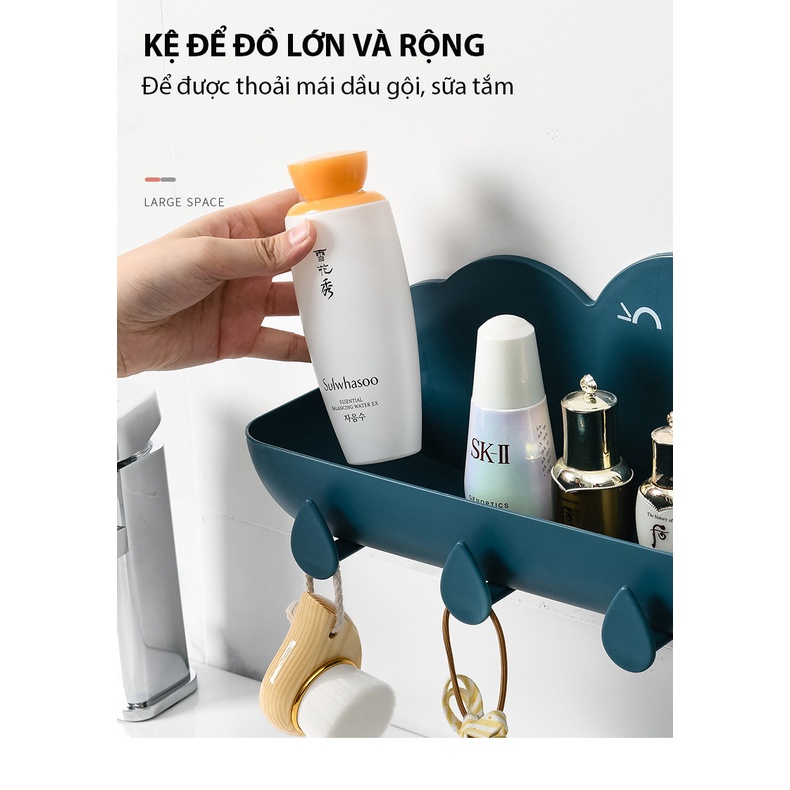 Khay để đồ dán tường hình đám mây chất liệu ASB siêu bền -  thiết kế nhỏ gọn đa năng