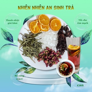 Trà hoa thảo mộc cam vàng, atiso, hoa hồng và cỏ ngọt( tặng đường không calo)
