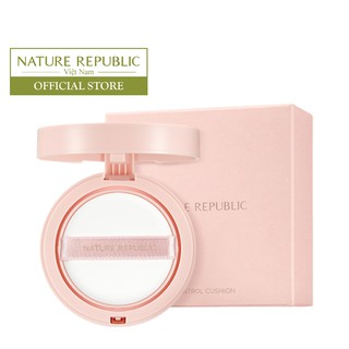 Cushion trang điểm NATURE REPUBLIC Provence Air Skin Fit Oil Control Cushion SPF50+ PA+++ 15g