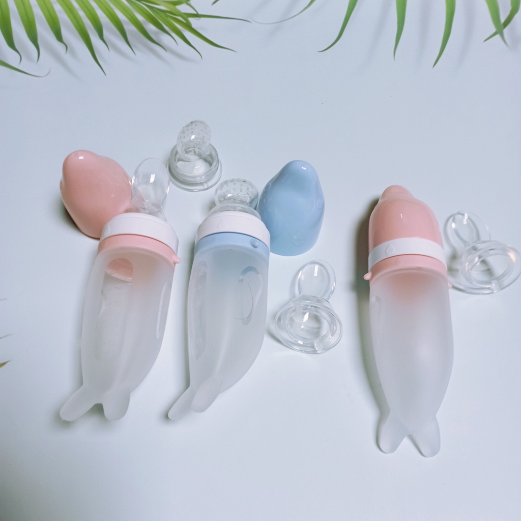 Bình thìa ăn dặm kèm túi nhai chống hóc V-Cool