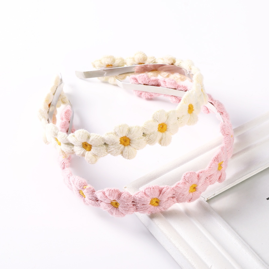 Băng Đô Cài Tóc Đính Hoa Dệt Kim Handmade Phong Cách Hàn Quốc Hàng Mới Dành Cho Bạn Nữ