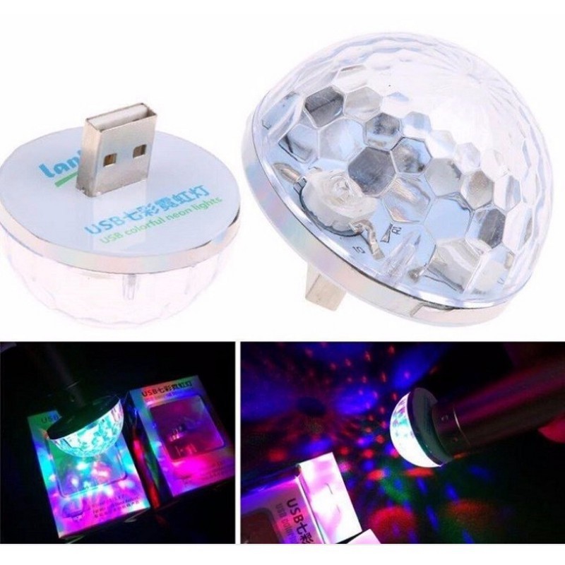 Đèn Led vũ trường mini cảm ứng theo nhạc cắm cổng usb