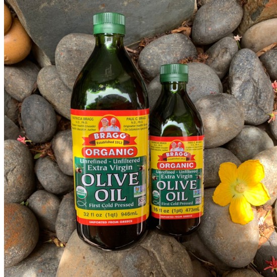 Bragg Dầu Extra Virgin Olive Ép Lạnh Hữu Cơ 473ml & 946ml