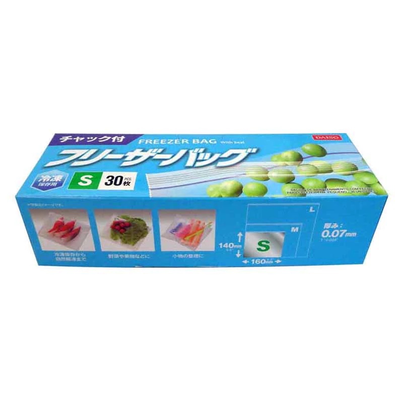 Daiso Túi trữ đông có dây kéo size S 30 túi