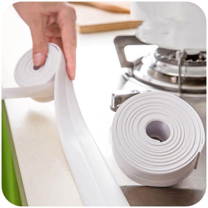 3.2m*2.2cm Wall Corner Sealing Adhesive Tape PVC Waterproof Self Adhesive Tile Crack Sink Edge Repair Sealant Tape Kitchen Bathroom