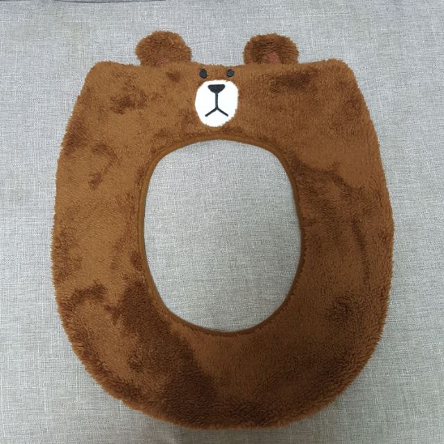 Lót bồn cầu gấu Brown