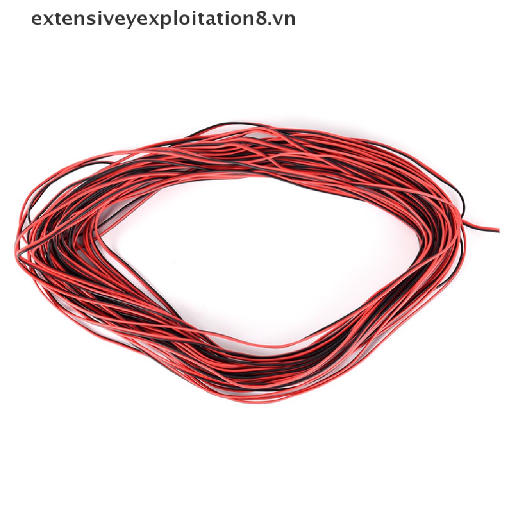 Dây Cáp Nối Dài 2Pin 10m Màu Đỏ / Đen Chuyên Dụng Cho Đèn Led Xe Hơi / Xe Máy