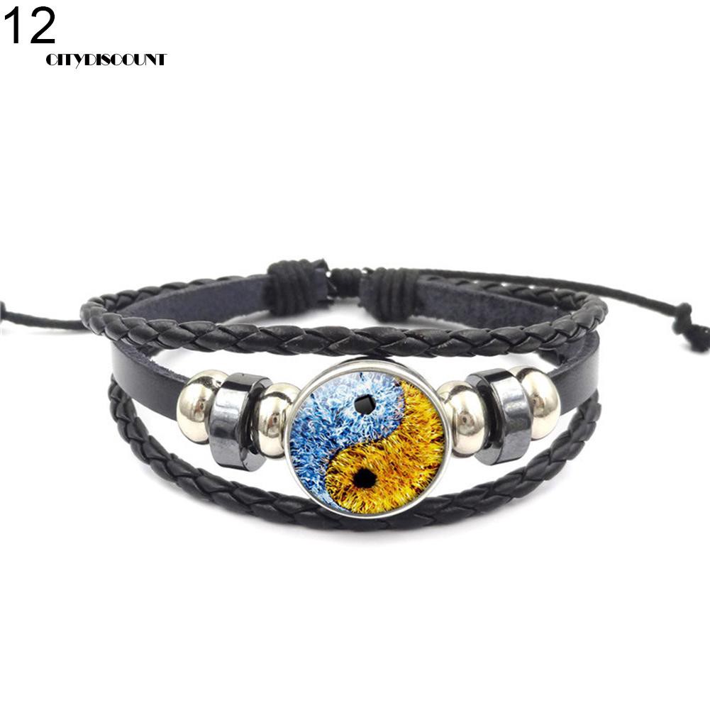 Vòng tay da nhiều sợi phong cách vintage cho nam và nữ | BigBuy360 - bigbuy360.vn