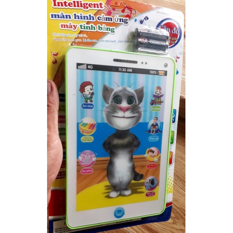 Một cái trò chơi máy tính bảng thông minh Tiếng Việt bằng nhựa dài 20 cm x ngang 15 cm tặng kèm pin