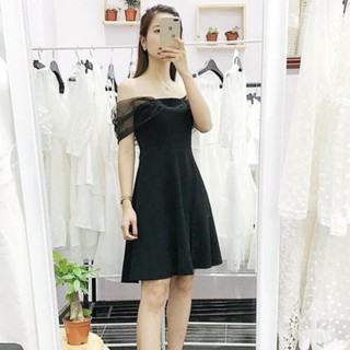 Đầm dự tiệc trễ vai chất lưới cao cấp sang trọng
