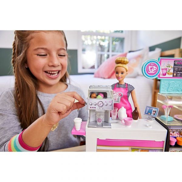 [Mã LIFETOY252 giảm 100K đơn 499K] Tiệm Cà Phê của búp bê Barbie GMW03