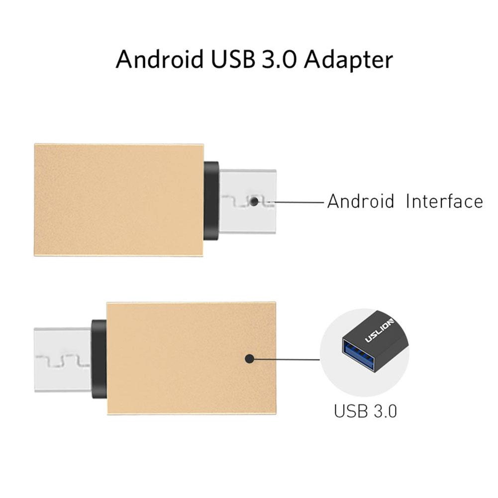 🌈NG 2/3PCS Micro USB OTG Adaptor Nam sang USB 3.0 Dữ liệu kết nối Nữ Portable OTG Converter