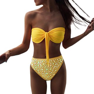 Bikini nâng ngực kim sa lấp lánh