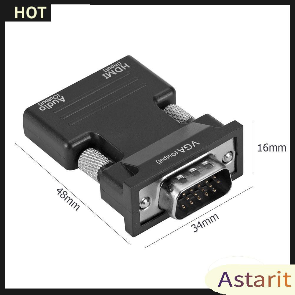 Đầu Chuyển Đổi HDMI Sang VGA Kèm Cáp Âm Thanh Với Đầu Ra Hỗ Trợ 1080P
