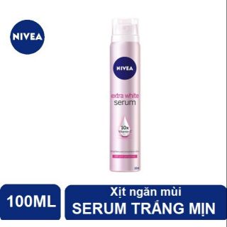 Xịt ngăn mùi Nivea Serum trắng mịn 100ml - luca3004