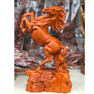TƯỢNG GỖ NGỰA -NHẤT MÃ PHI THIÊN GỖ HƯƠNG LIỀN KHỐI