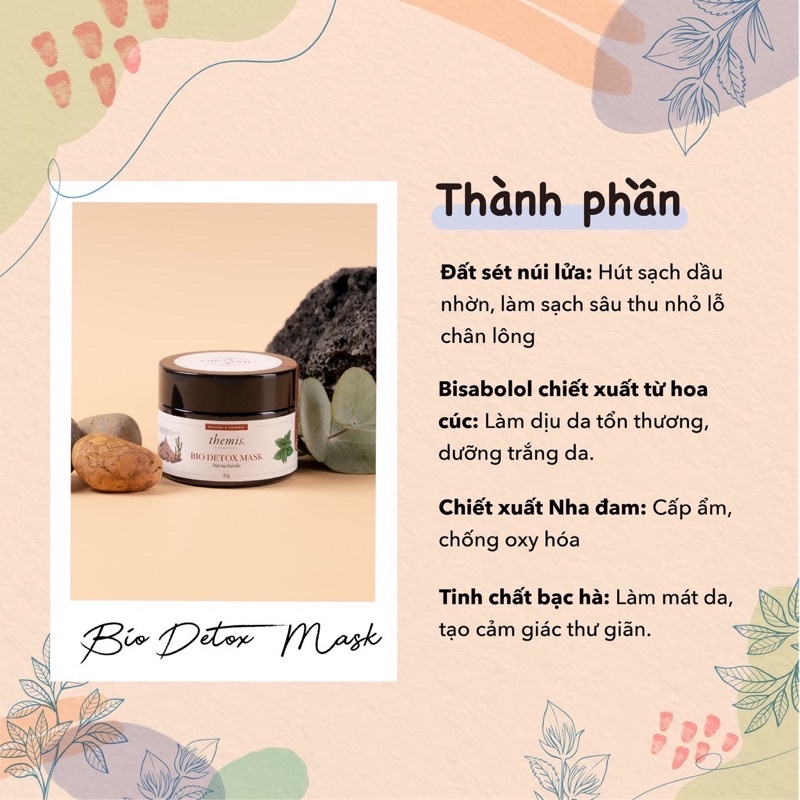 Themis mặt nạ thải độc đất sét núi lửa full size