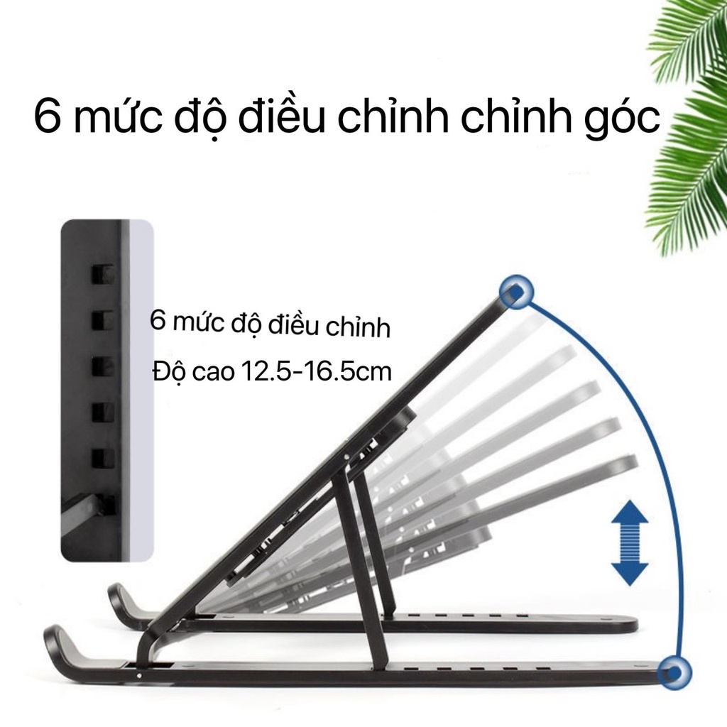 Giá đỡ LAPTOP, MACBOOK, IPAD, ... hỗ trợ tản nhiệt công thái học, có thể gấp gọn, thay đổi chiều cao
