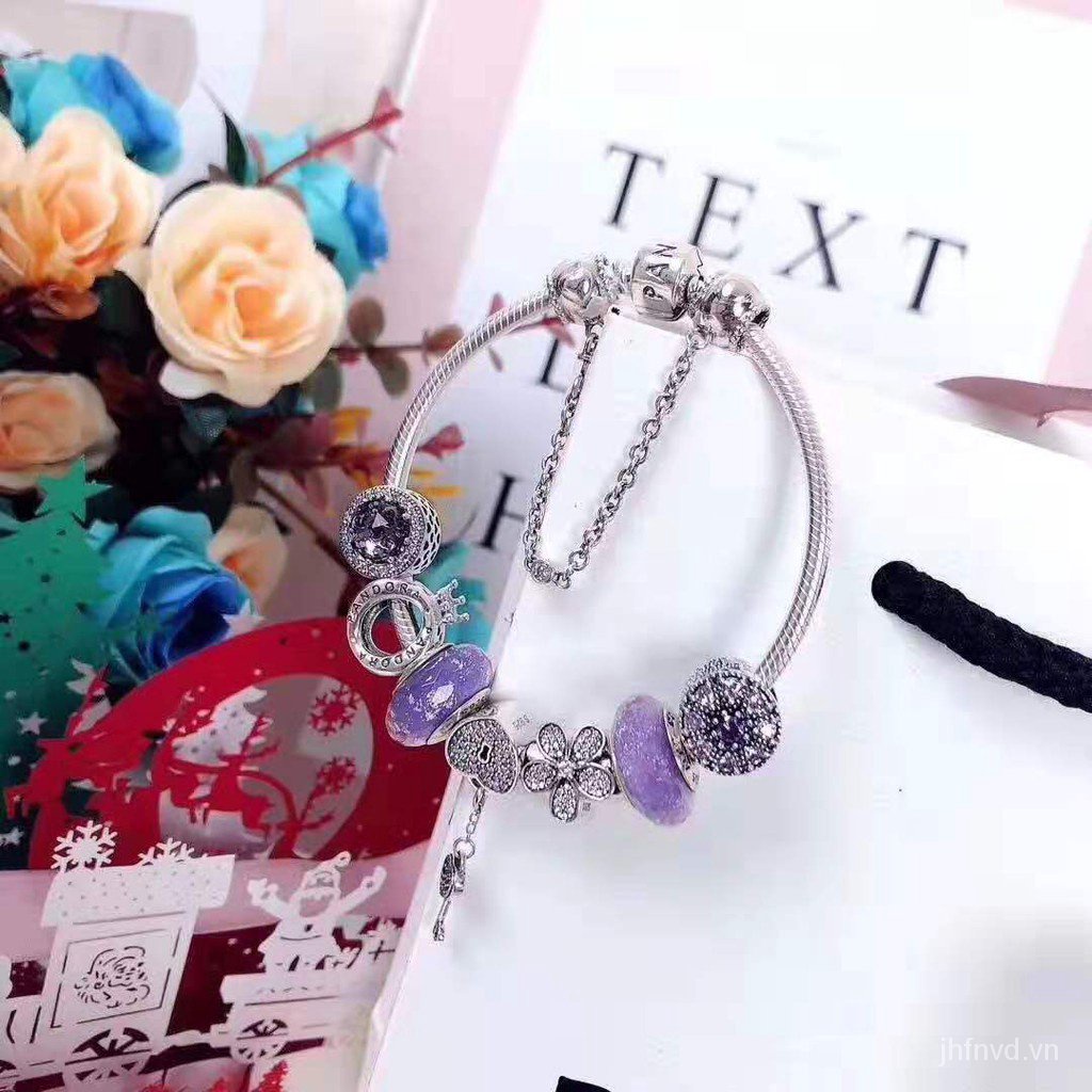 Pandora Vòng Tay Chuỗi Hạt Mạ Bạc 925silver Dòng Acts the Role of Love Charmbracelet Làm Quà Tặng Sinh Nhật Cho Bạn Gái