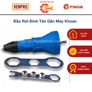 Đầu rút đinh tán gắn máy khoan thành máy rút đinh