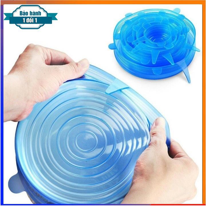 [ Gía siêu rẻ ] SET 6 NẮP SILICONE BẢO QUẢN THỰC PHẨM