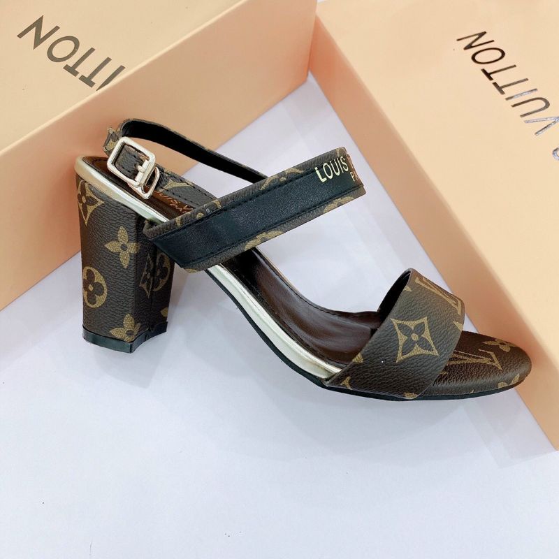 AmT(ẢNH THẬT) Sandal 7p Gót Vuông Da Mềm Êm Fullbox Bill Túi Cao Cấp