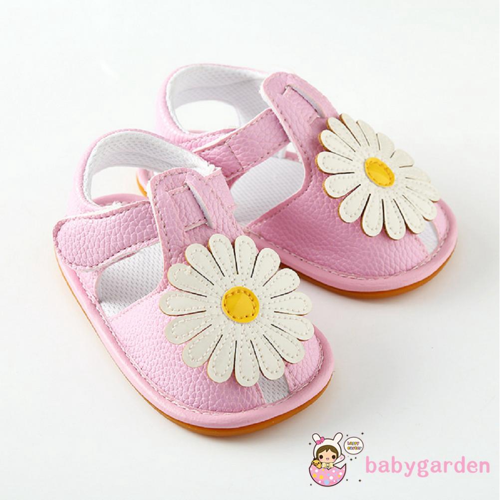 Giày sandal đính hoa dễ thương cho bé gái 0-18 tháng tuổi