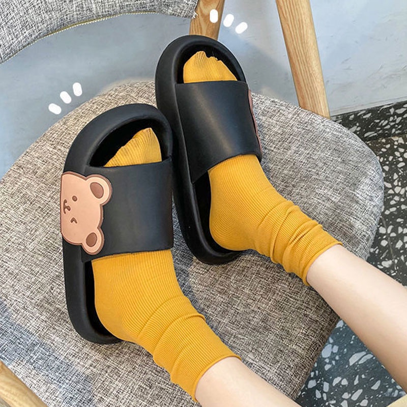 Dép QIAOYILUO chống trượt siêu nhẹ in hoạt hình xinh xắn cho nữ