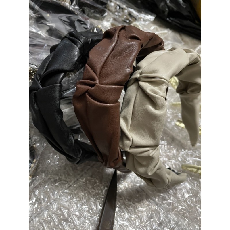 Cài tóc PU màu trơn xinh Cài tóc cá tính