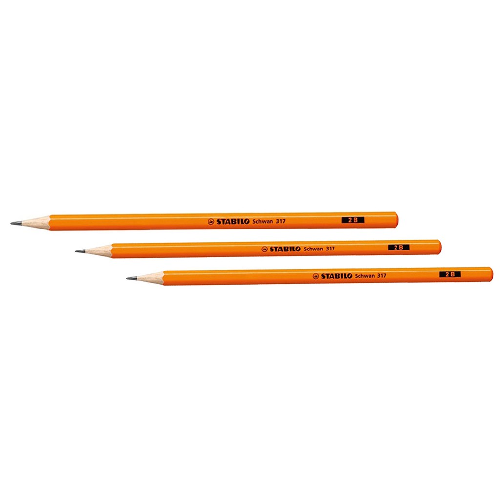 Bộ 3 cây bút chì gỗ STABILO Schwan 317 (PC317-C3)