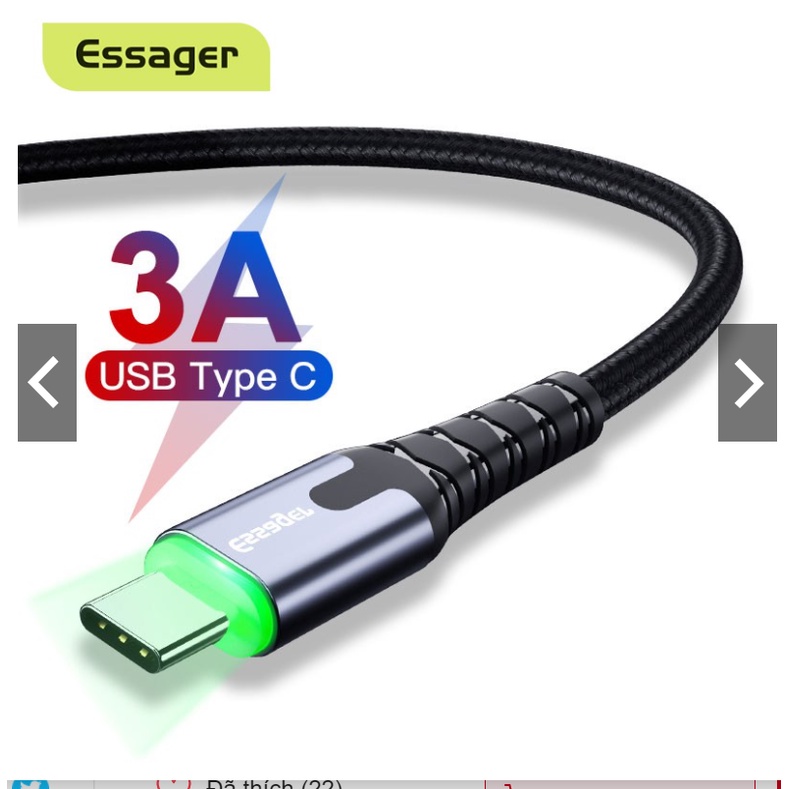 Cáp sạc nhanh Usb 3.1 Type C công suất 100W cho Samsung/Macbook Pro/ipad/xiaomi/sạc dự phòng.
