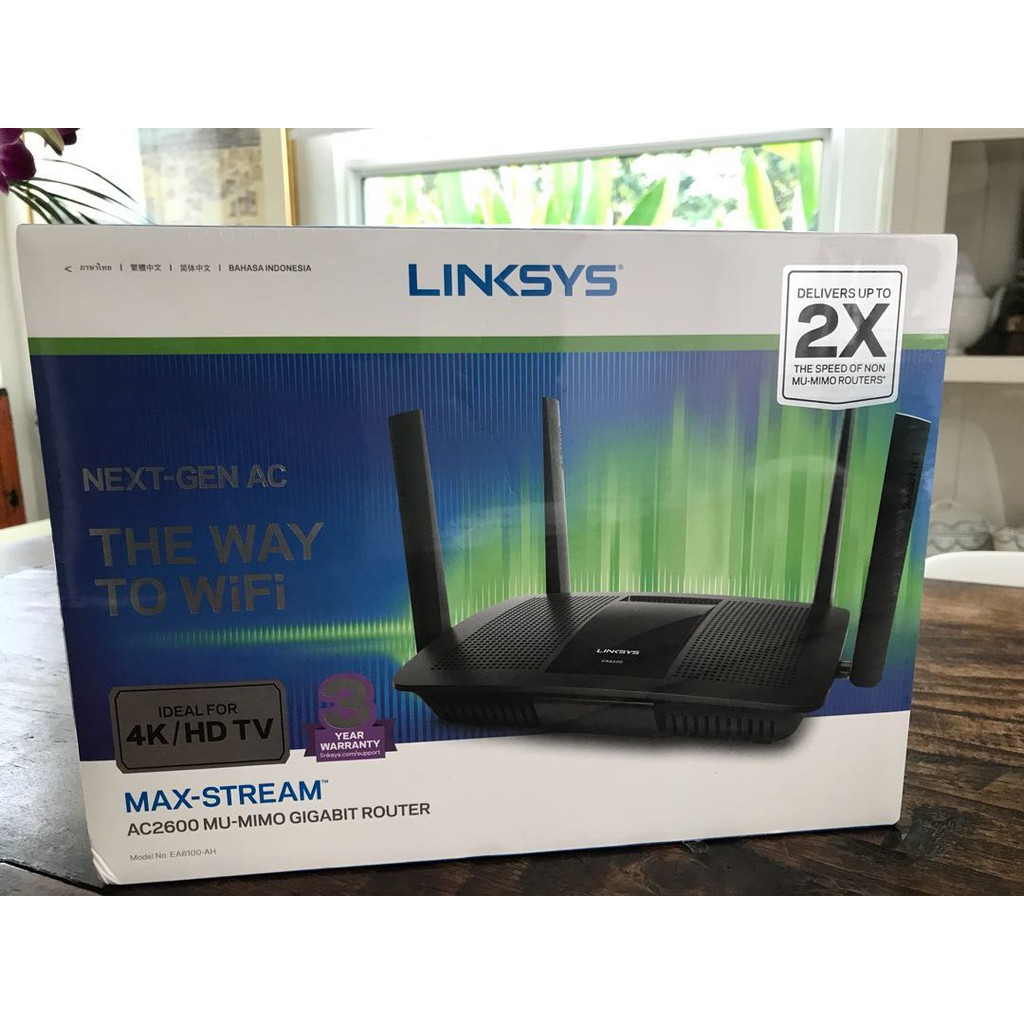 Bộ phát wifi Linksys EA8100 MAX-STREAM Mesh AC2600 MU-MIMO (Hàng chính Hãng Linksys Việt Nam)