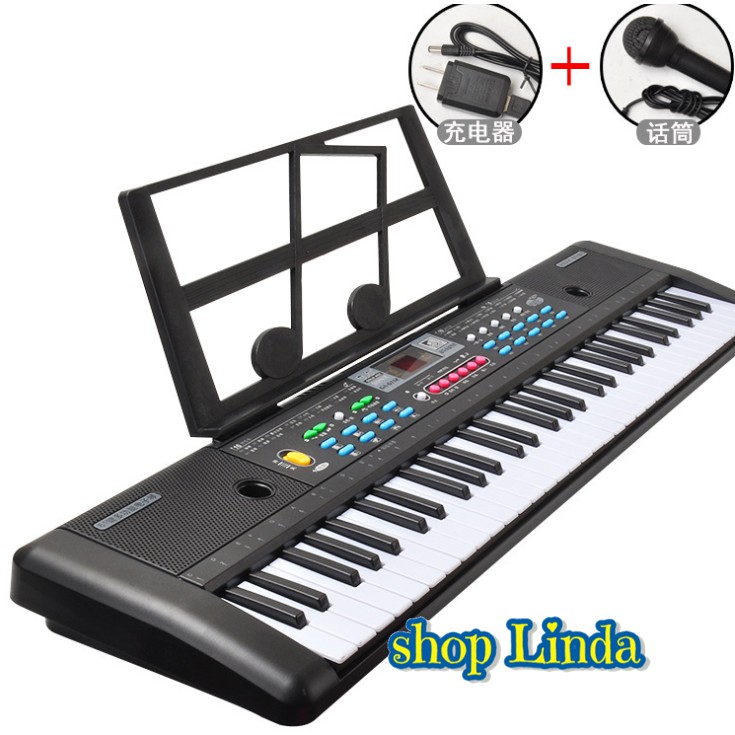 Đàn Organ Đàn Piano cho bé 61 phím Keyboard tặng kèm míc cho người mới chơi