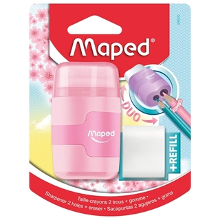 Gôm chuốt 2 lỗ pastel maped 049230 - màu hồng - maped