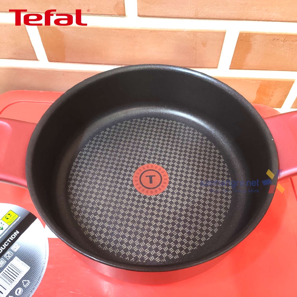 Nồi nhôm chống dính đáy từ thành thấp Tefal Character 24cm C68270 Made in France tặng vung kính Lyncen