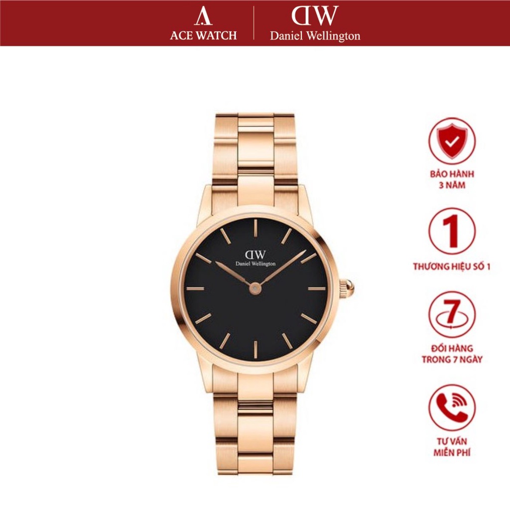 Đồng hồ Nam Nữ Daniel Wellington Iconic Link Rose Gold Black - DW VIỆT NAM