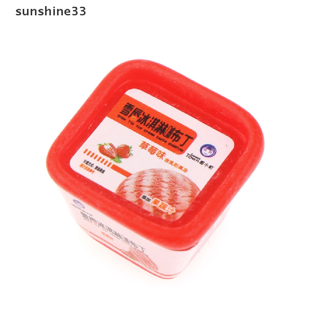 Set 10 mô hình ly kem trang trí nhà búp bê tỉ lệ 1/12