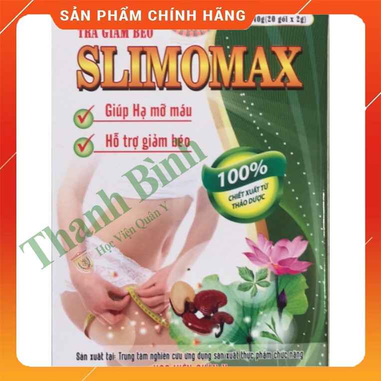 Trà Giảm Béo [Chính Hãng] Slimomax Học Viện Quân Y - (Giúp giảm cân, hạ mỡ máu)