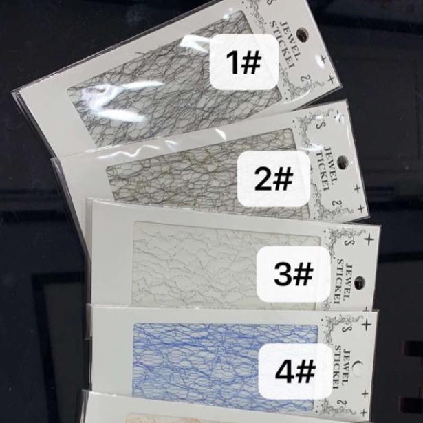 Sticker lưới ẩn gel trang trí móng nail