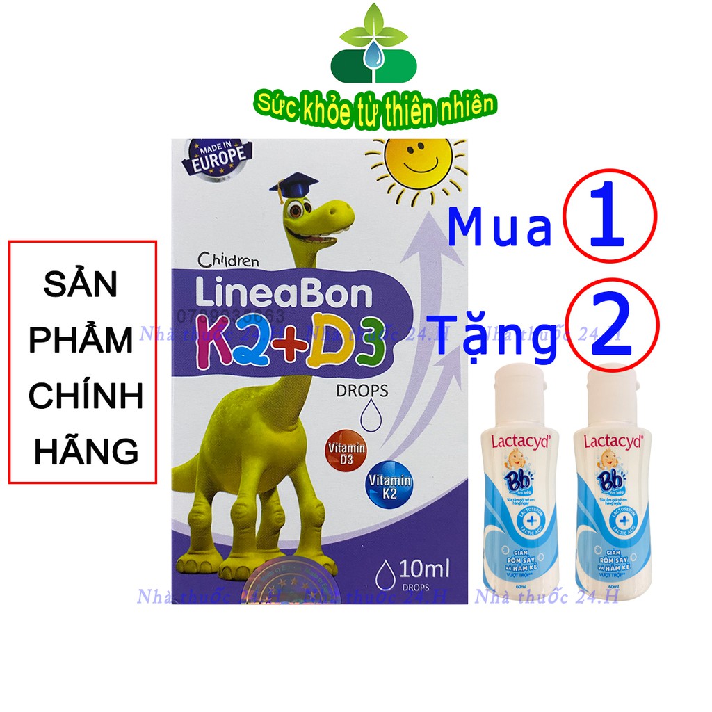 { Tặng quà } LineaBon Vitamin D3 + K2 Tăng hấp thu Canxi cho trẻ - Trẻ cao lớn khỏe mạnh