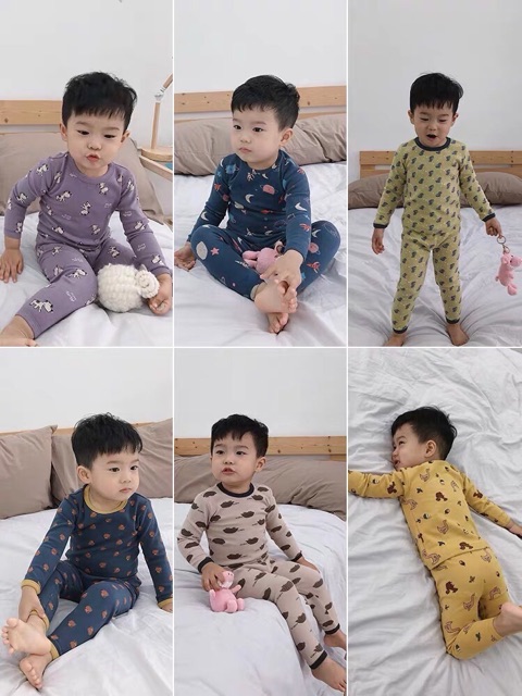 Bộ thu đông dài tay cho bé gái/ trai Ambb Kids - Hàng Trung Quốc cực đẹp (kèm clip, ảnh thật)