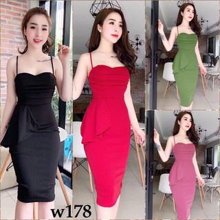  Váy 2 dây body đính bèo siêu quyến rũ vd02 thời trang thiết kế Arava