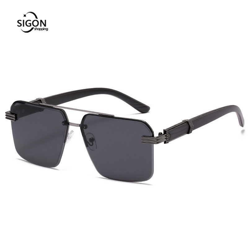 Kính Mát Gọng Vuông Kim Loại Thời Trang Cho Nữ