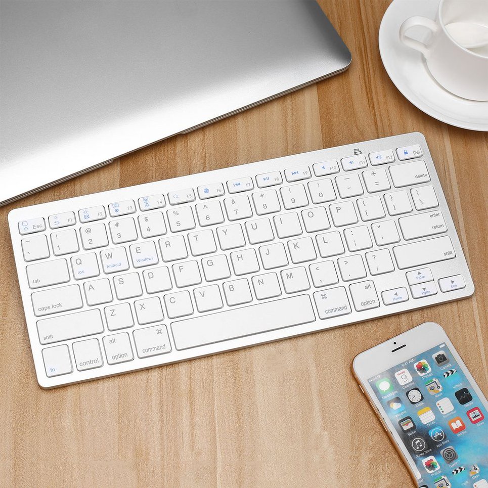 Silver Ultra-slim Wireless Keyboard Suitable For Air For Ipad Mini For Mac