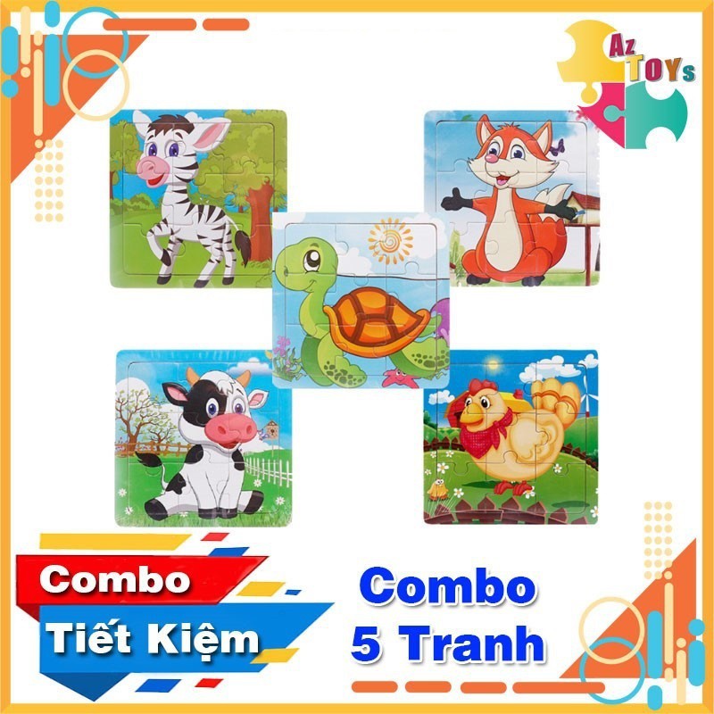 [XẢ KHO + NowShip] Tranh Ghép Hình 16 Mảnh Montessori, Đồ Chơi Gỗ Xếp Hình Tuy Duy Cho Bé - AZTC135