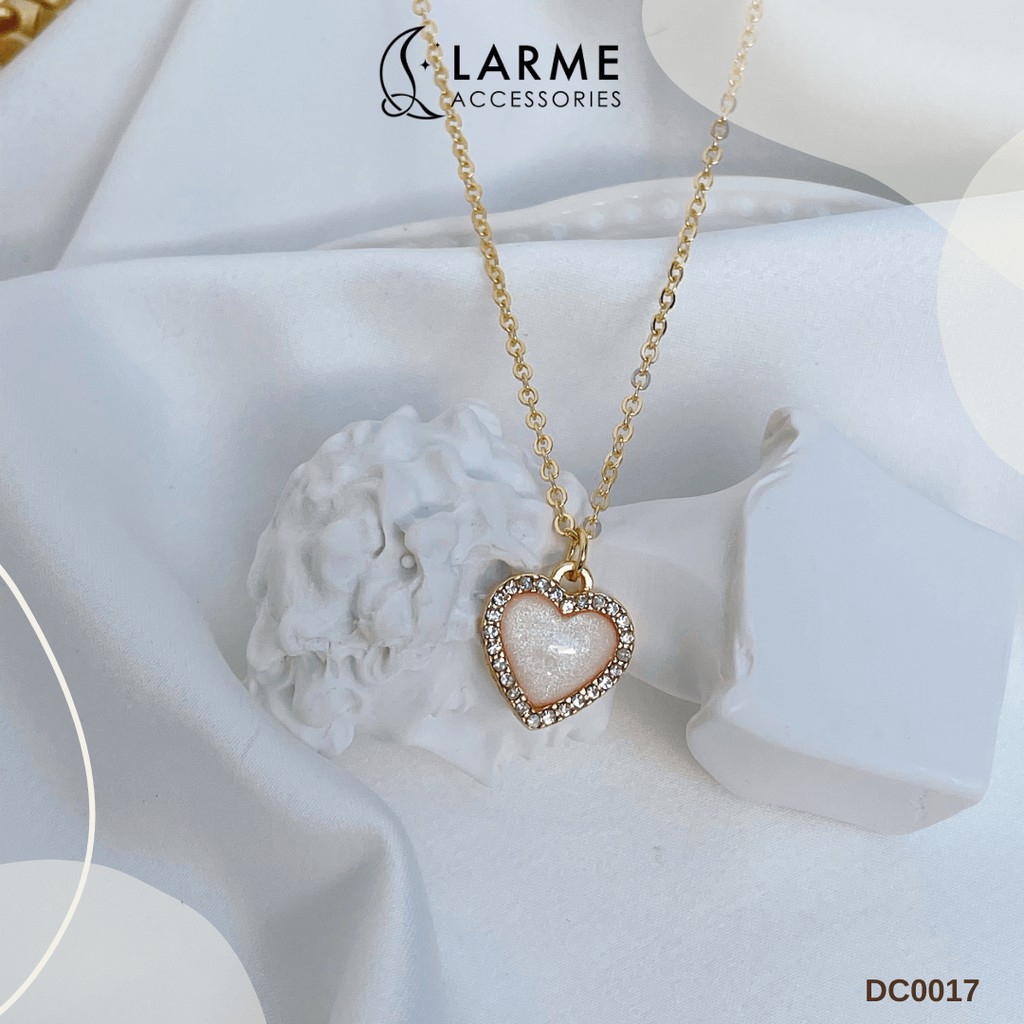 Dây chuyền nữ sang trọng nạm đá hình trái tim Larme Accessories - DC0017