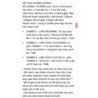 SÉT HOA HƯỚNG DƯƠNG CẮT SẴN