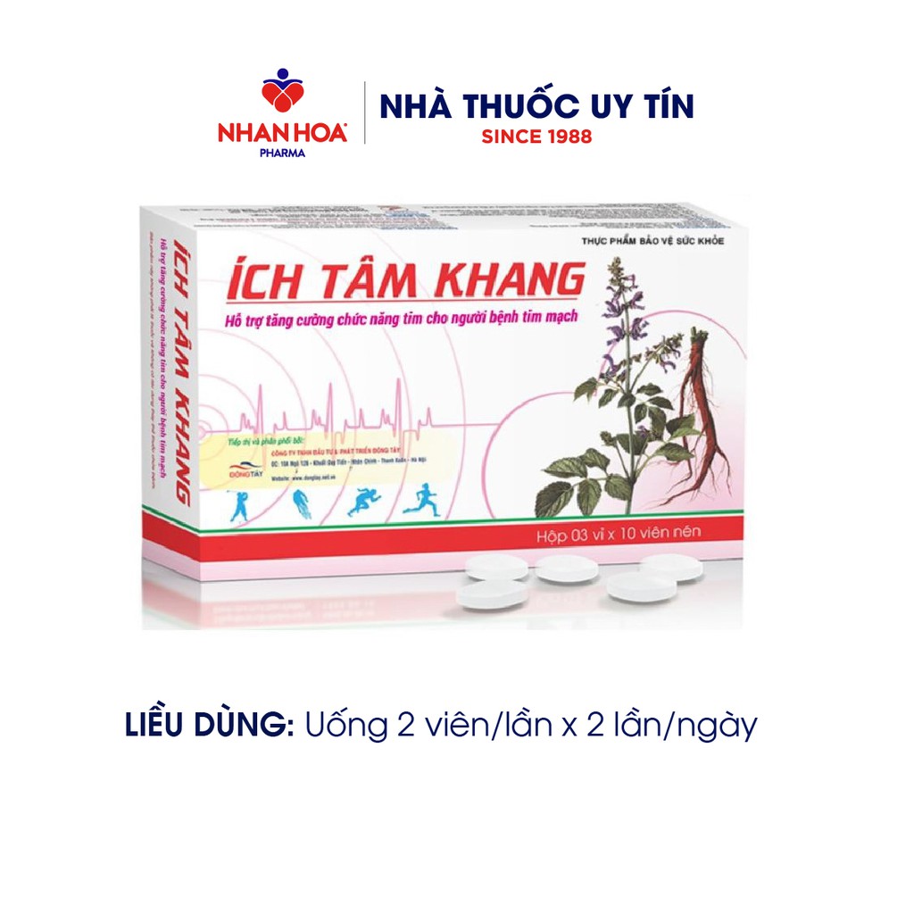 Viên Uống Bổ Tim Mạch Ích Tâm Khang hộp 30 viên