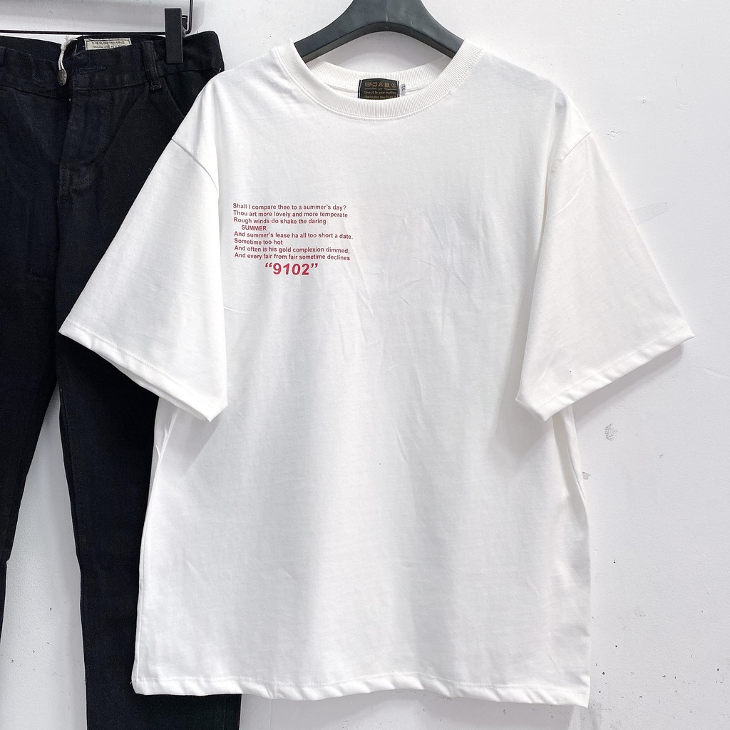 Áo Thun unisex 9102 - Màu Trắng | BigBuy360 - bigbuy360.vn